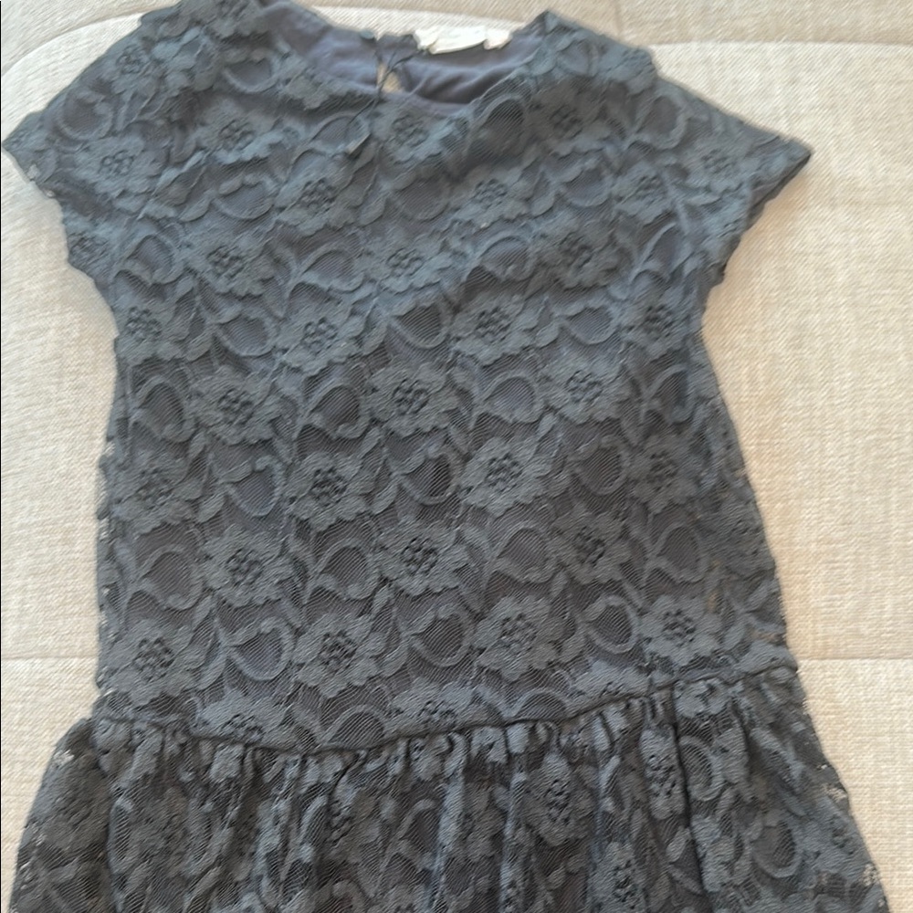 Zara Gray Flutter Sleeve Babydoll Dress Wedding